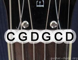 guitar with CGDGCD tuning