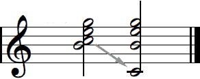 Notation with drop 3 voicings