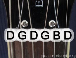 Guitar with open G tuning