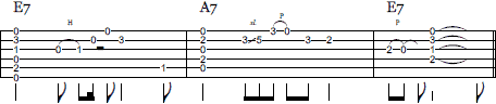 tab chord progression with embellishment