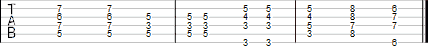 tab chord progression