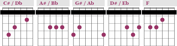 Guitar capo chord chart