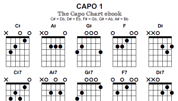 The Capo Chart ebook 400+ chords