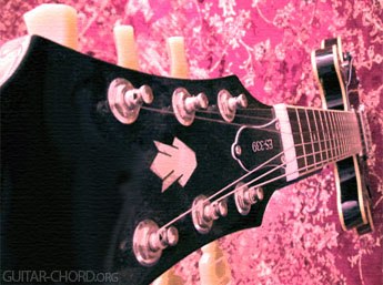 Guitar standing on the floor