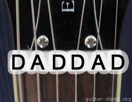 Guitar with open D5 tuning