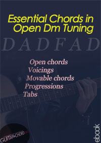 Essential Chords in Open Dm Tuning ebook cover