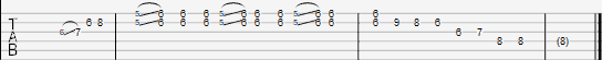 Tab Chuck Berry lick